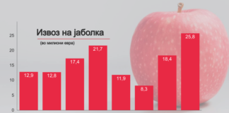 Пандемијата им ја зголеми побарувачката: Извозот на јаболка лани зголемен за 40,4%