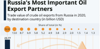 Во кои земји најмногу се извезува руската нафта?