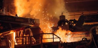 Производството на челик во светот помало за 3% во август