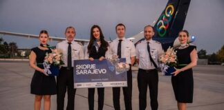 Со новата авиолинија од Скопје до Сараево за еден час