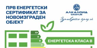 Зелена транзиција: Алкалоид го доби првиот енергетски сертификат