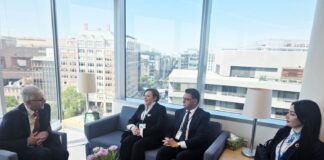 Гувернерот Славески на средби со ММФ: Потребен е внимателен пристап во услови на зголемени светски ризици